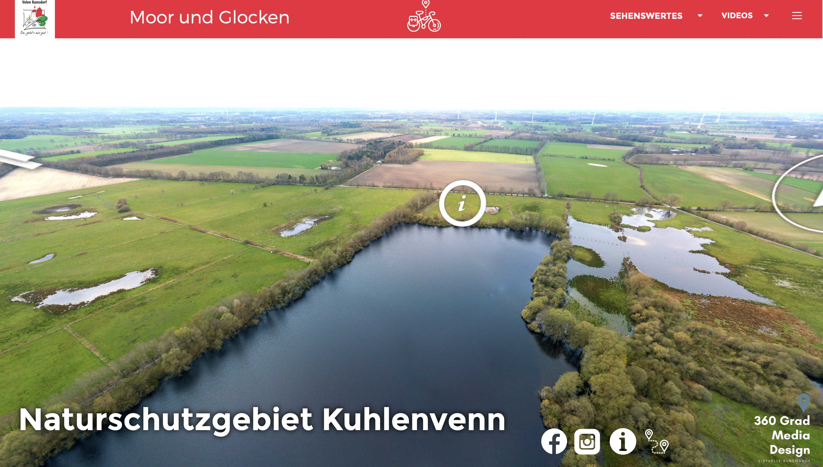 Hochmoor, Gescher, Borken, Münsterland, Fahrradtour, Fahrrad, fietsen, Tour, virtuelle Tour, Radweg, Münsterland, Matterport, Unternehmensrundgang